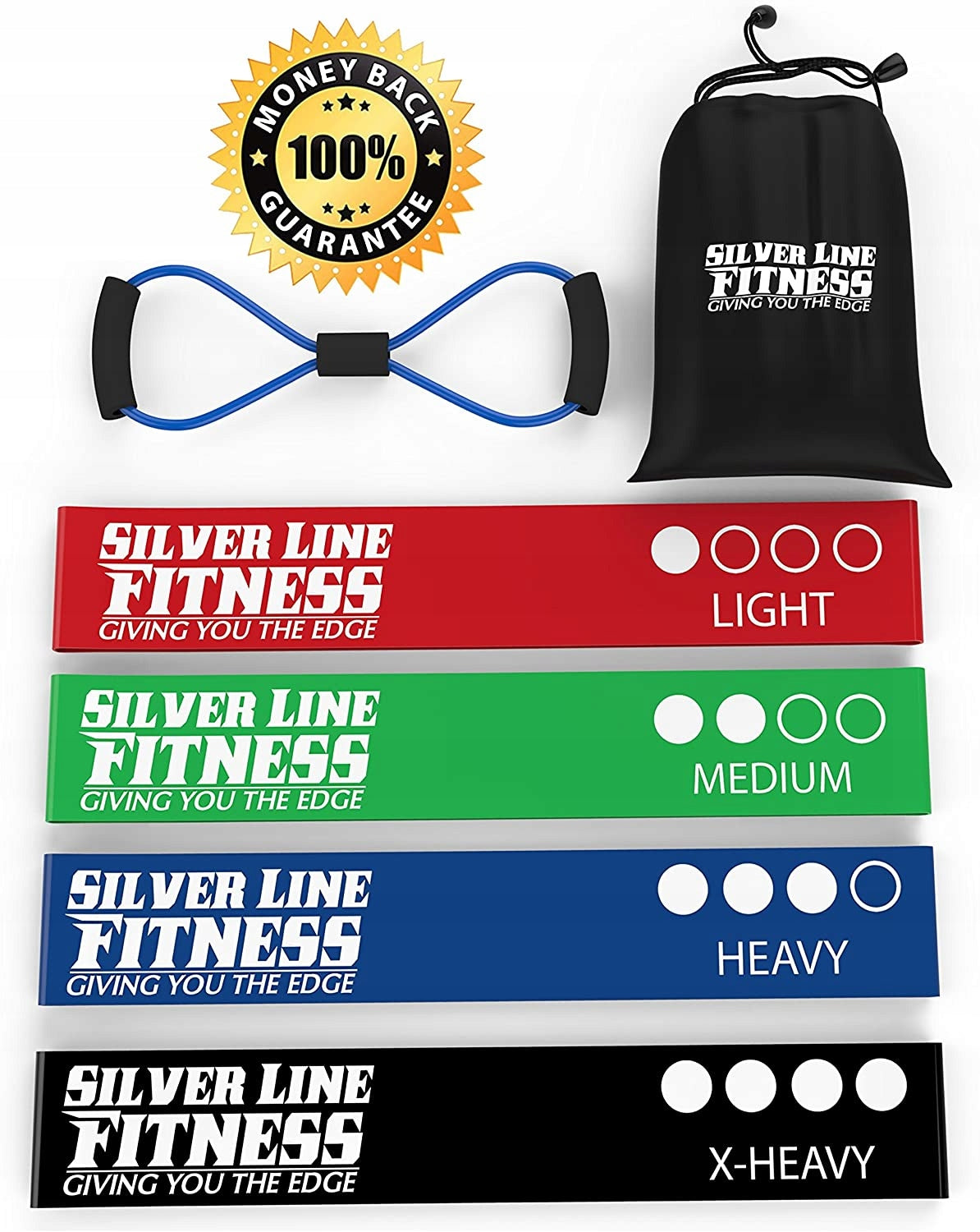 Fitness Exercise Set Tapes with Handles