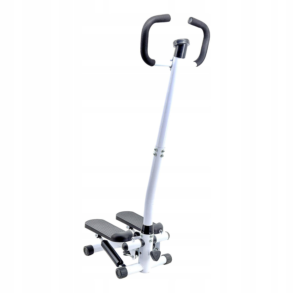 Fitness Exercise Stepping Machine Non Slip with Handlebar Metal Black