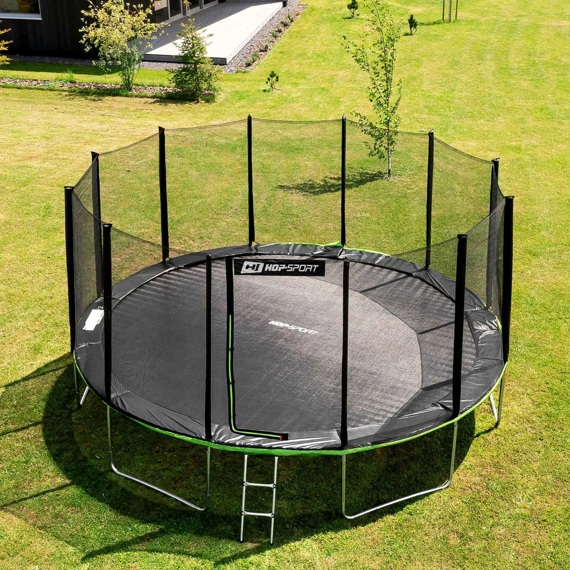 Fitness Garden Trampoline 16ft 488cm With Outdoor Mesh Large For Kids Size (ft) 16 (487-500 cm)