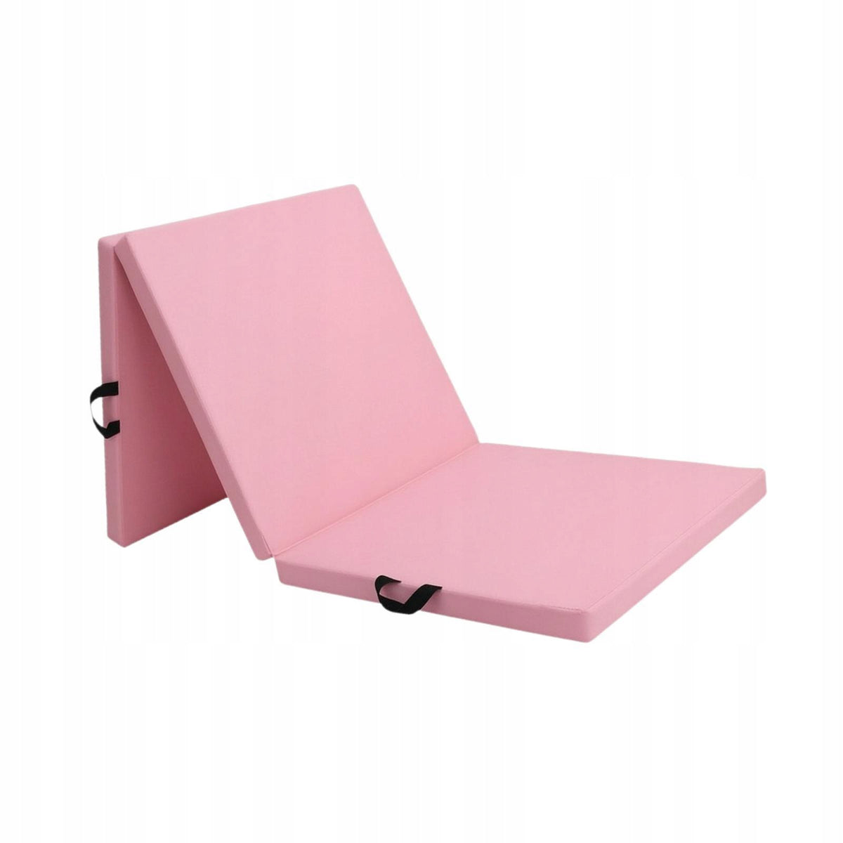 Fitness Mat Yoga Mat with Carry Handles Workout Multipurpose Light Pink
