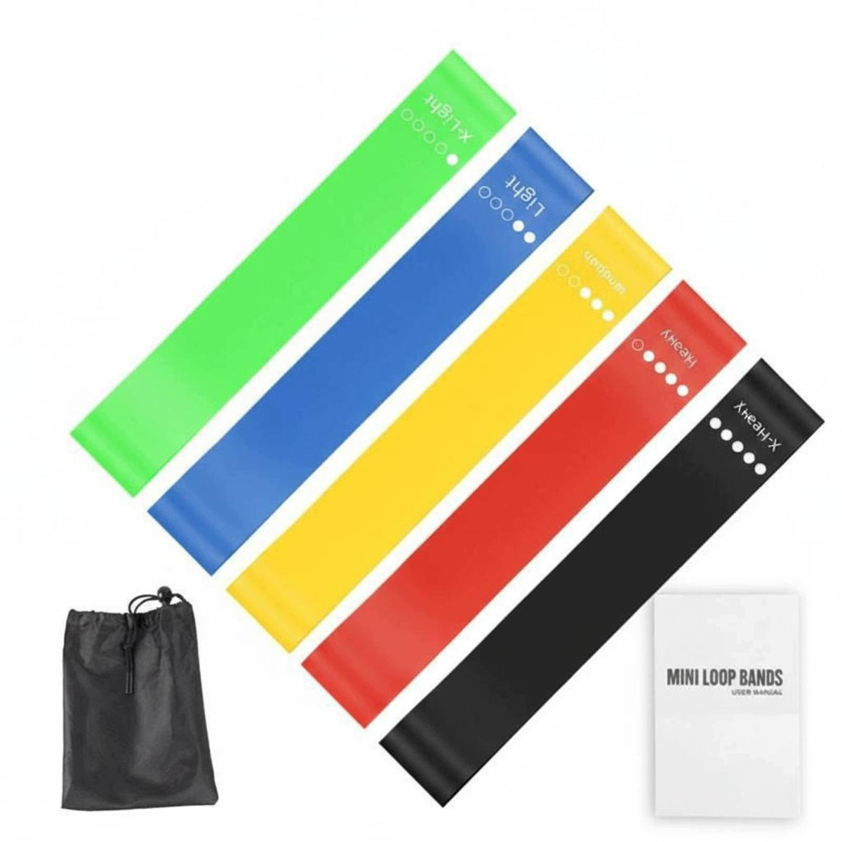 Fitness Resistance Bands Set, Elastic Loops for Stretching, Colorful