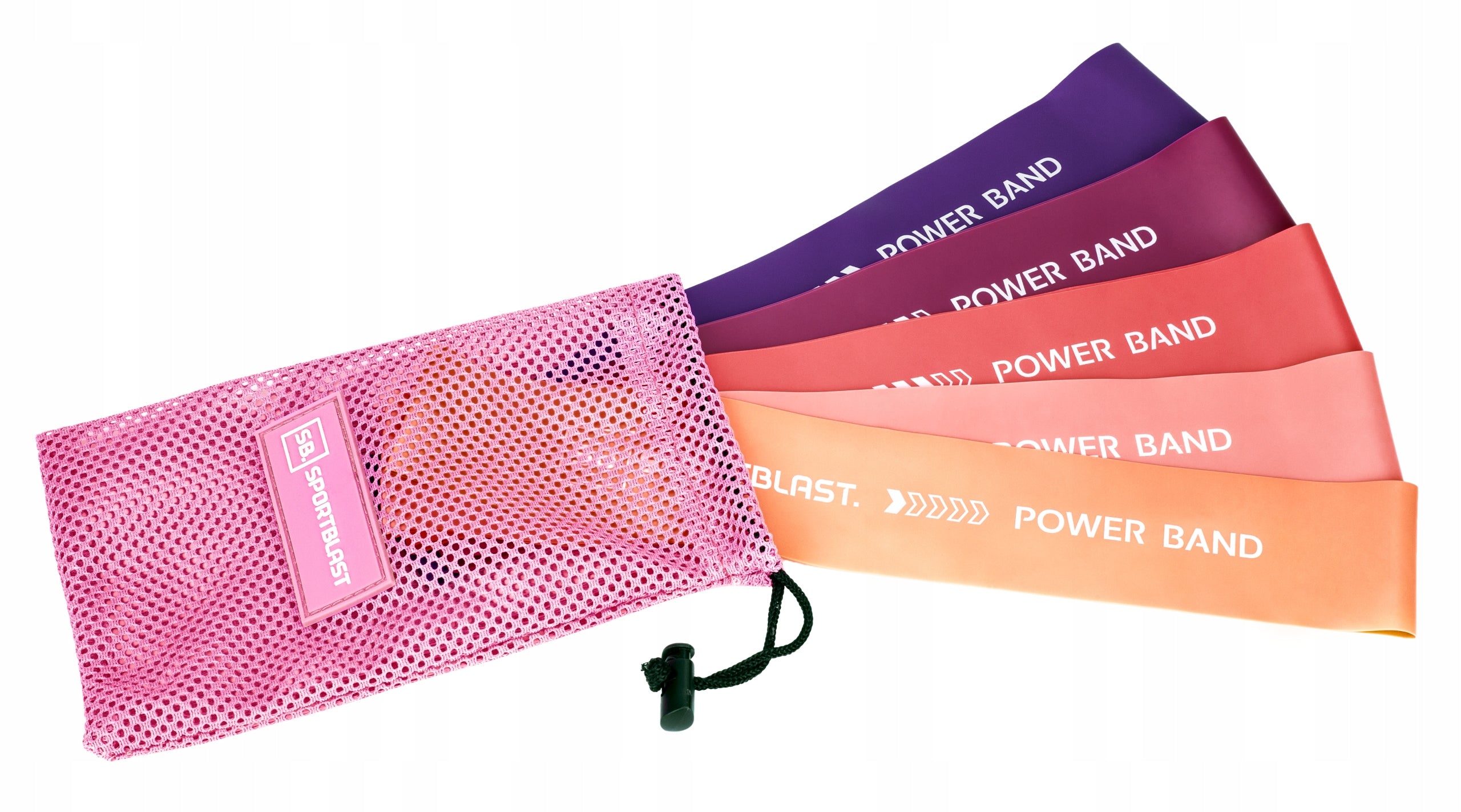 Fitness Rubbers for Exercise MINI BAND Resistance Bands SET OF 5 WOMEN Brand SPORT BLAST