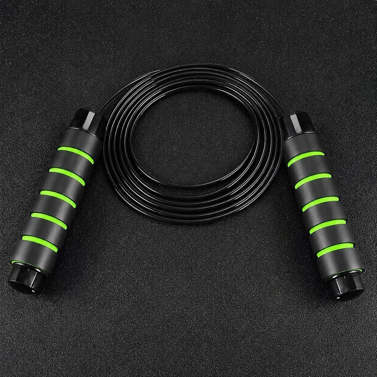 Fitness Weighted Jump Rope with Metal Refills Adjustable with Bearings Color black