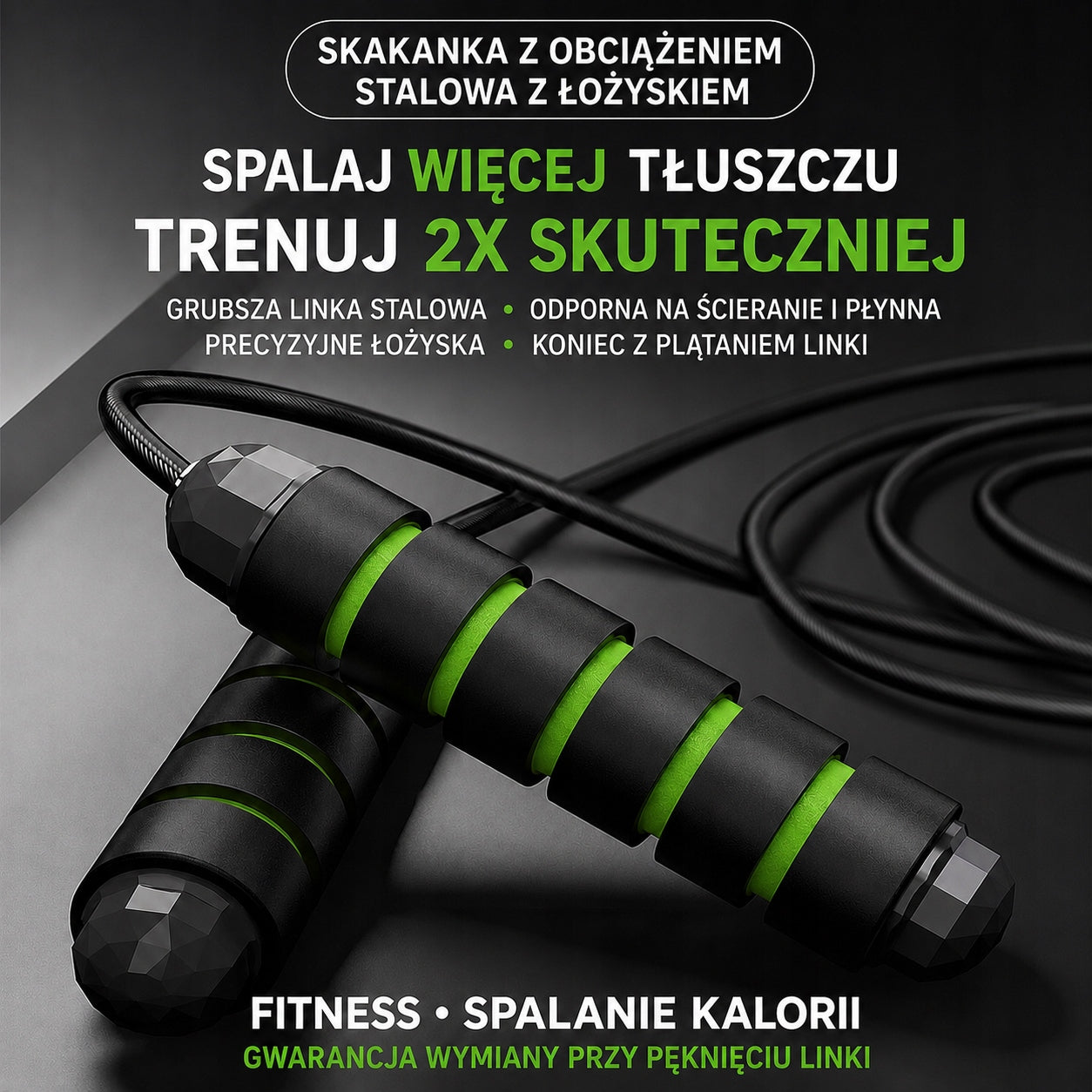 Fitness Weighted Jump Rope with Metal Refills Adjustable with Bearings Kind made of plastic