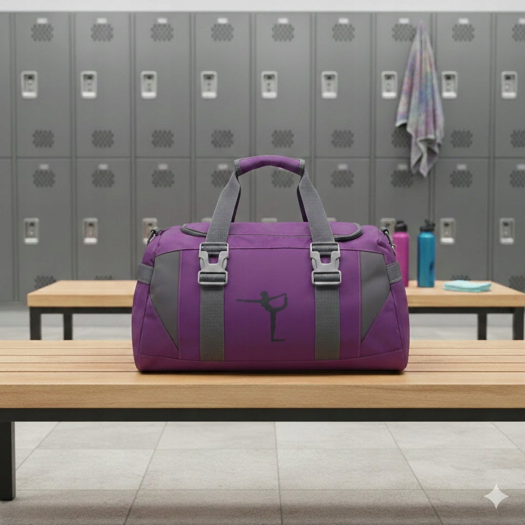 Fitness bag sports for swimming pool gym yoga dance for girls purple Additional features adjustable support strap water resistance