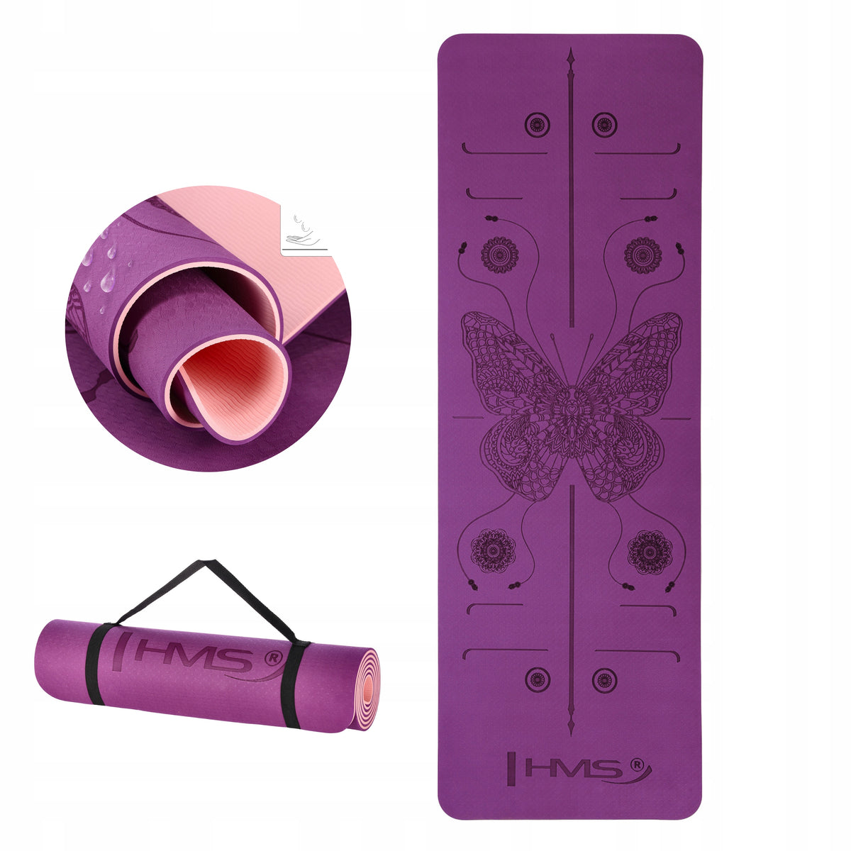 Fitness tpe training mat for exercise at home park HMS