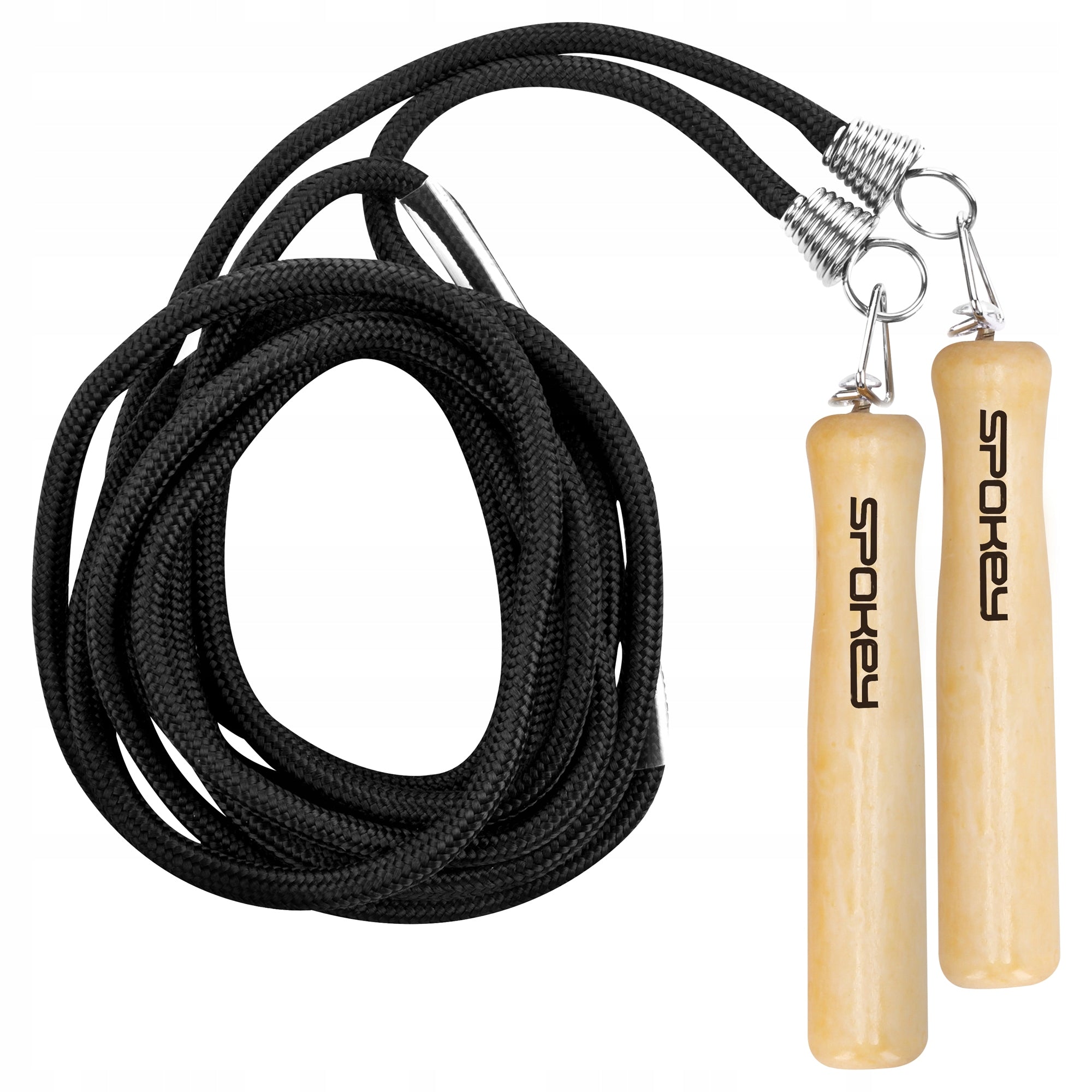 Fitness training string jump rope with wooden handle Spokey QUICK JUMP