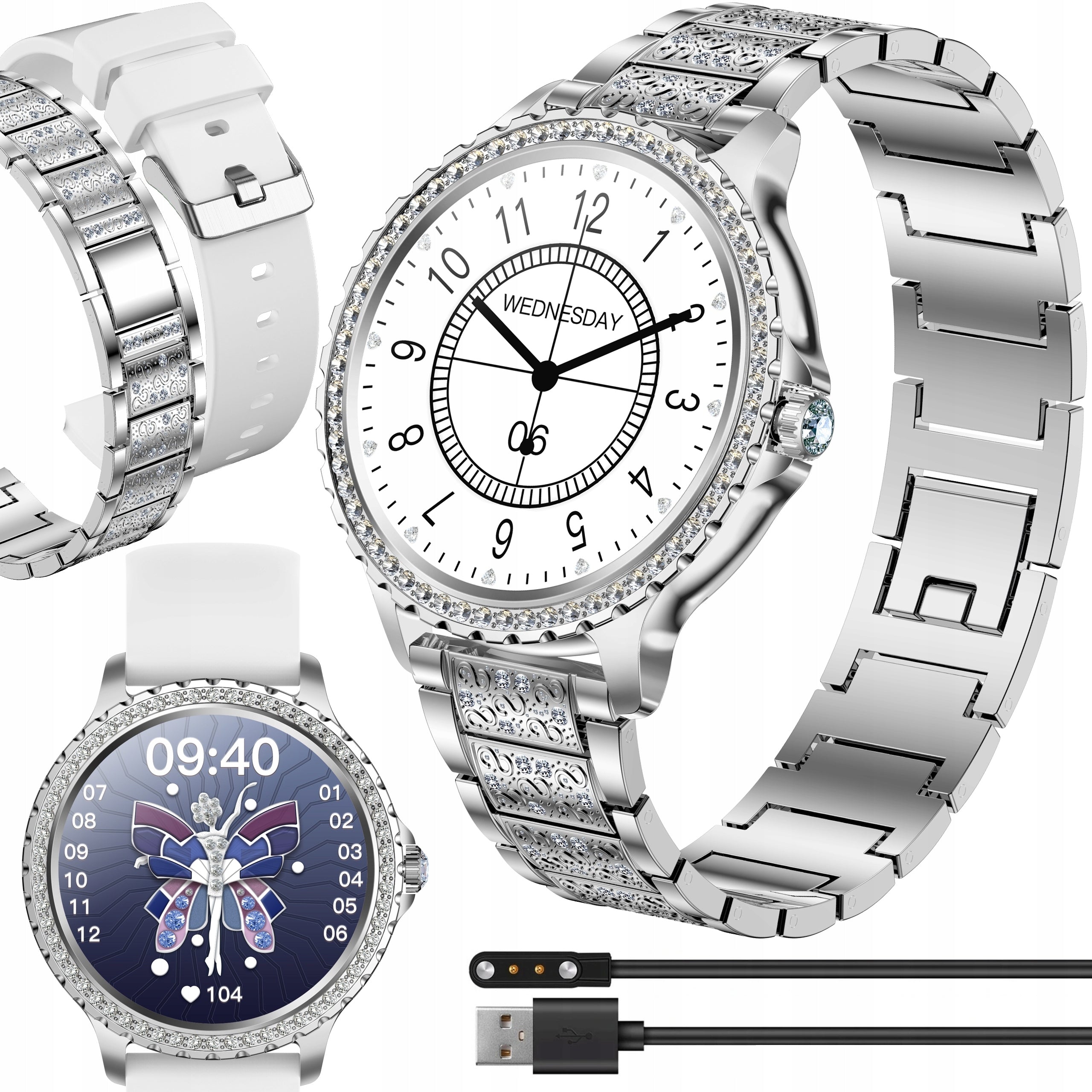 Fitonyo i70 Silver Steel Smartwatch with Health Features Manufacturer code i70