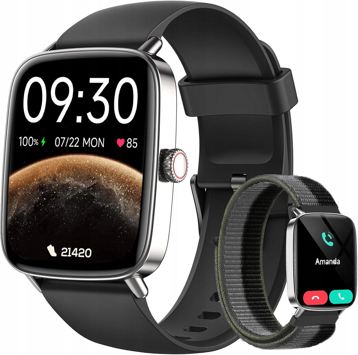 Fitpolo Men's Smartwatch 1.85" HD Talk IP68 Pulse SpO