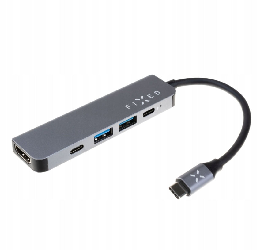 Fixed | 5-Port USB-C HUB Mini for Laptops and Tablets | FIXHU-MN-GR | Sza