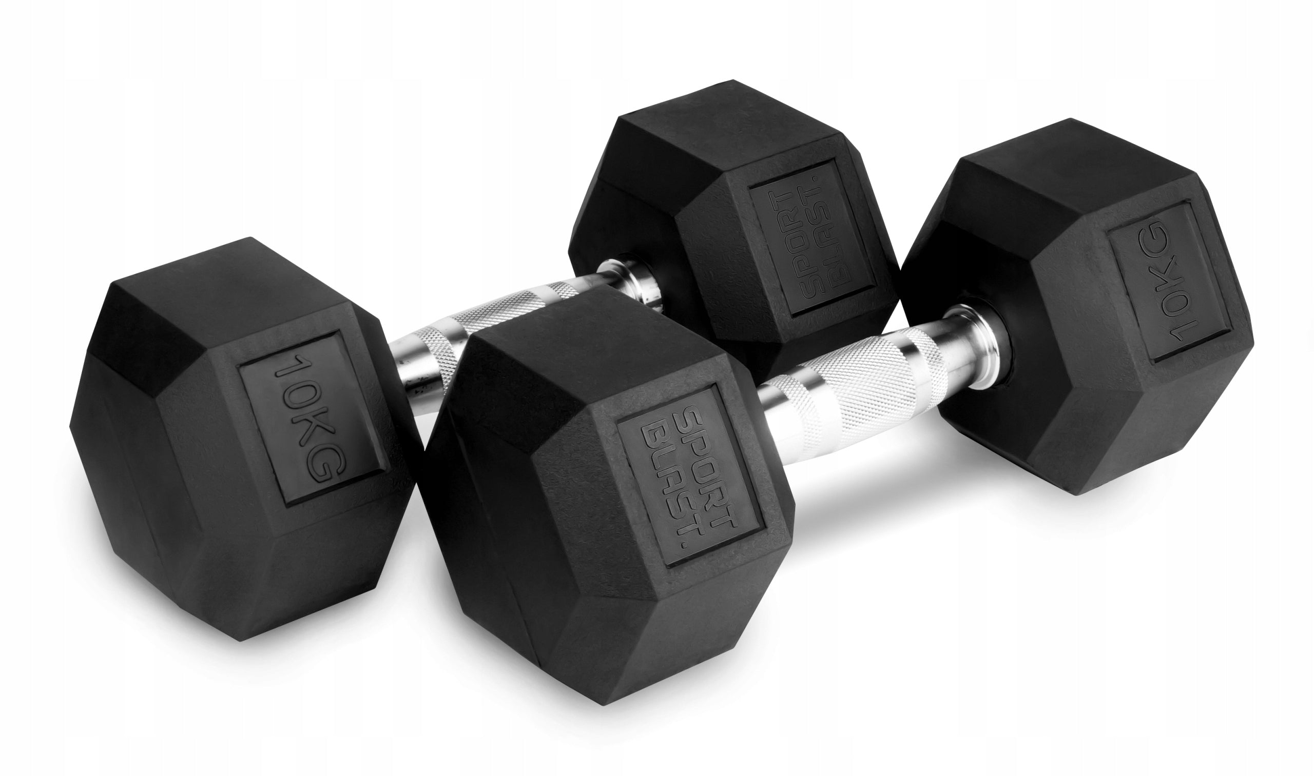 Fixed dumbbells 2x10kg cast iron rubberized SET 20kg HEX for training SOLID EAN (GTIN) 5904169472386