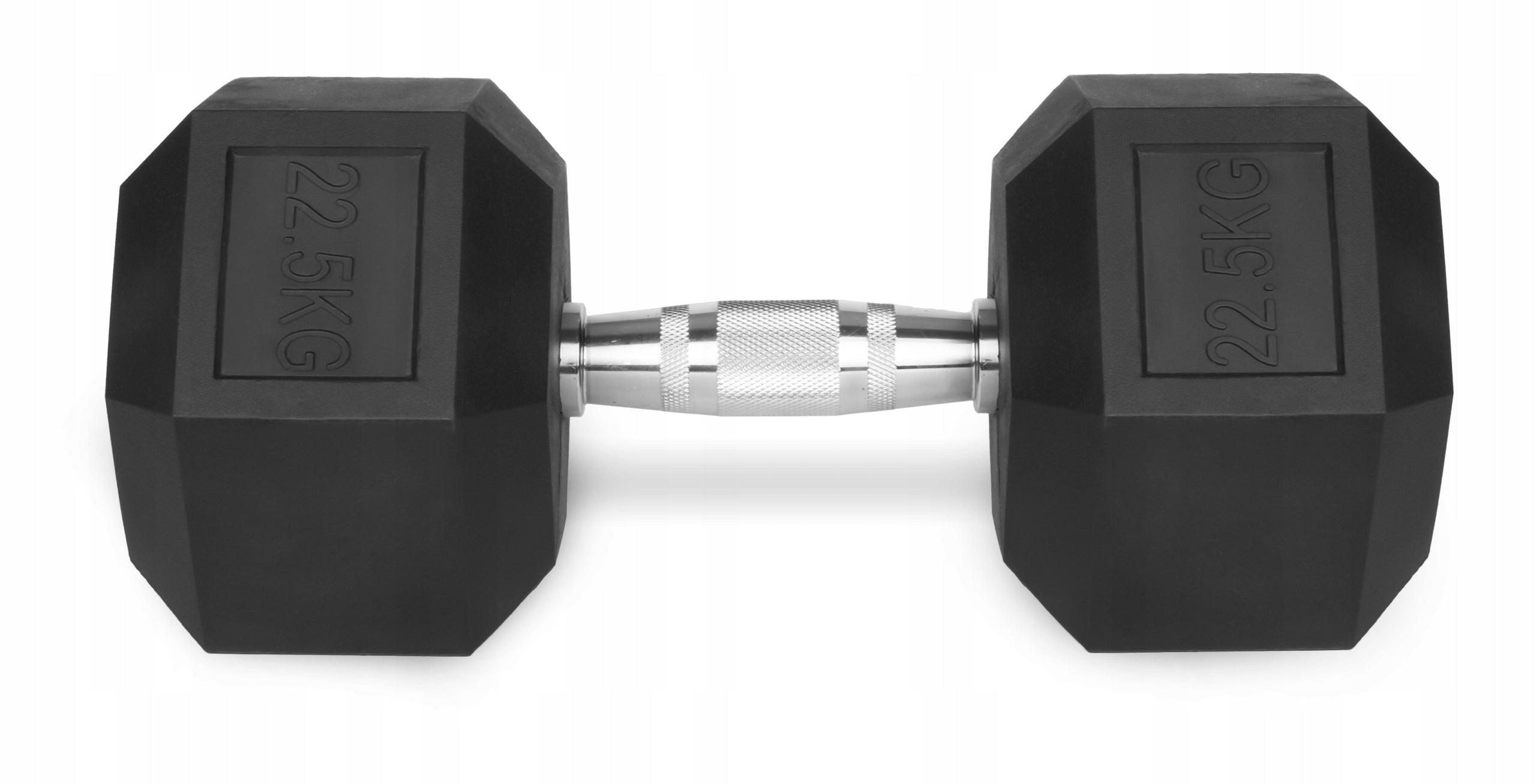 Fixed dumbbells 2x22,5kg cast iron rubberized SET 45kg HEX for training SOLID Model HEX gumowane 2x22,5kg
