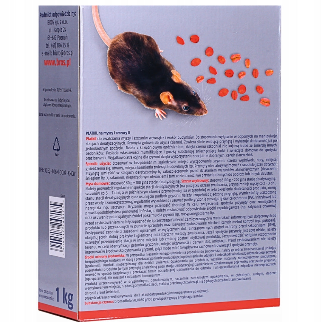 Flake flakes POISON for mice and rats Bros 1 kg Packaging status original