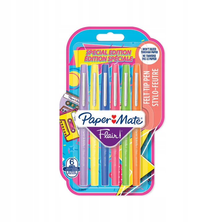 Filzstifte Papermate Flair Retro Mix, 6 Farben. 