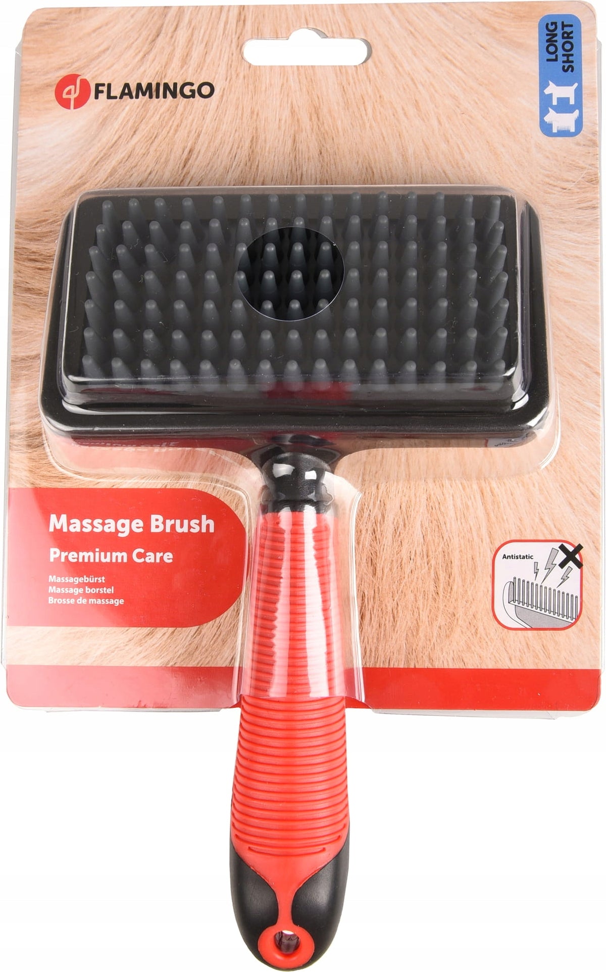 Flamingo Dog Brush Massage Brand Flamingo