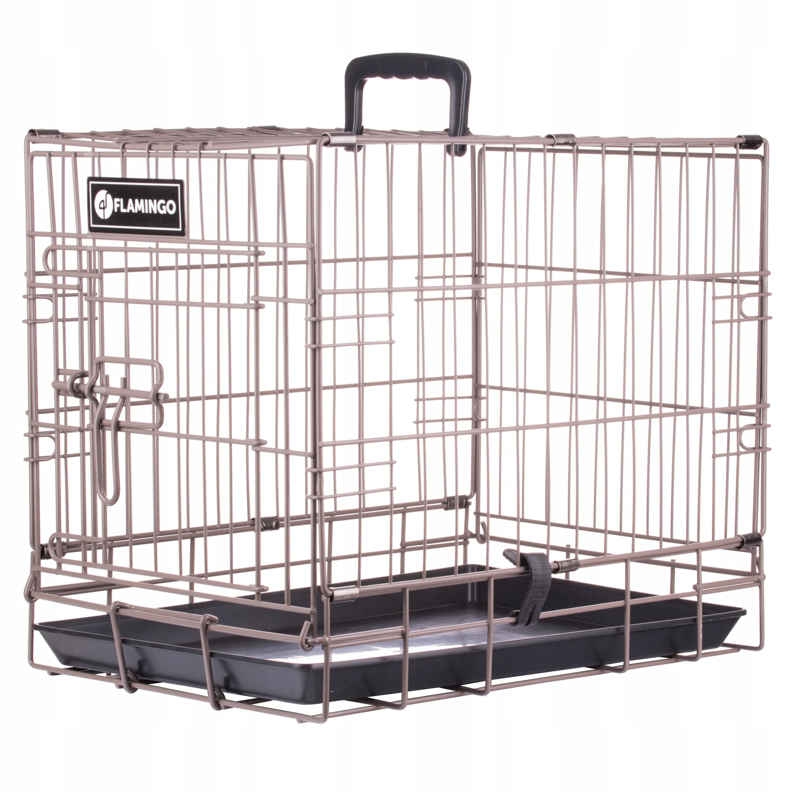 Flamingo Ebo Taupe - metal dog playpen cage, XS: 31x47x38cm