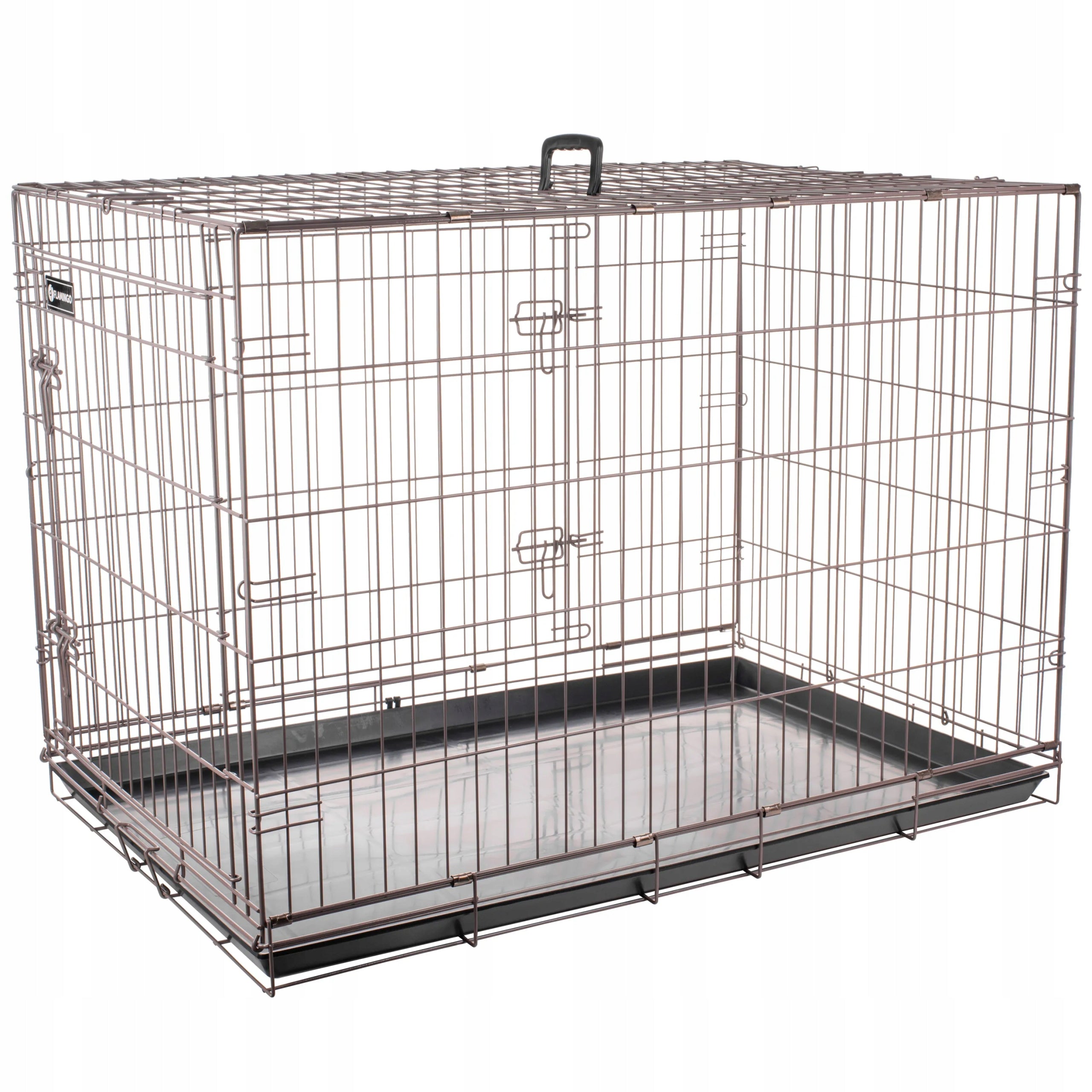 FLAMINGO Hundekäfig Ebo, braun, 109x70x77cm, 517583 