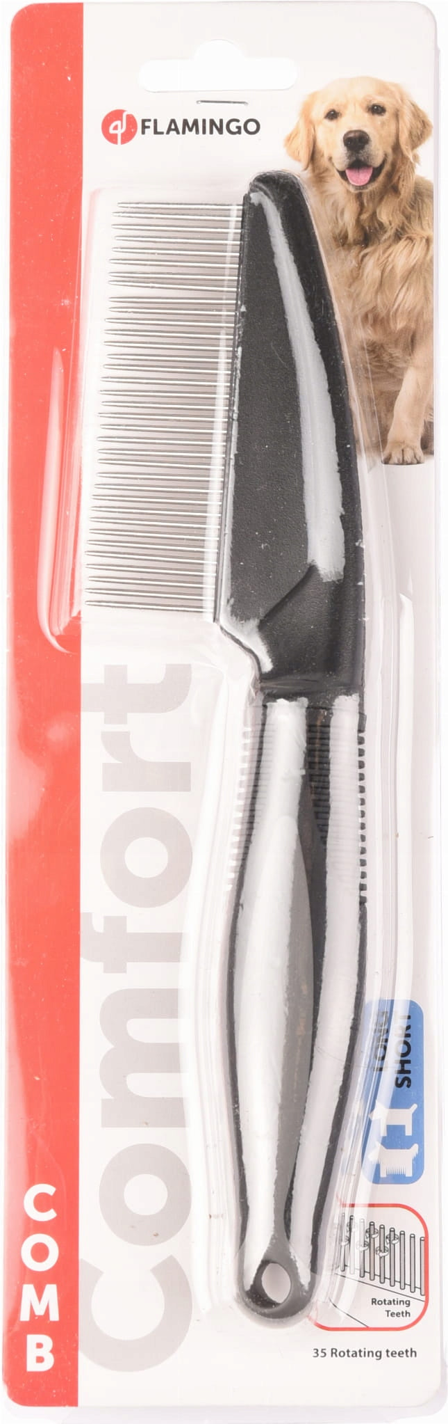 Flamingo Fine Comfort Rotating Dog Comb Brand Flamingo
