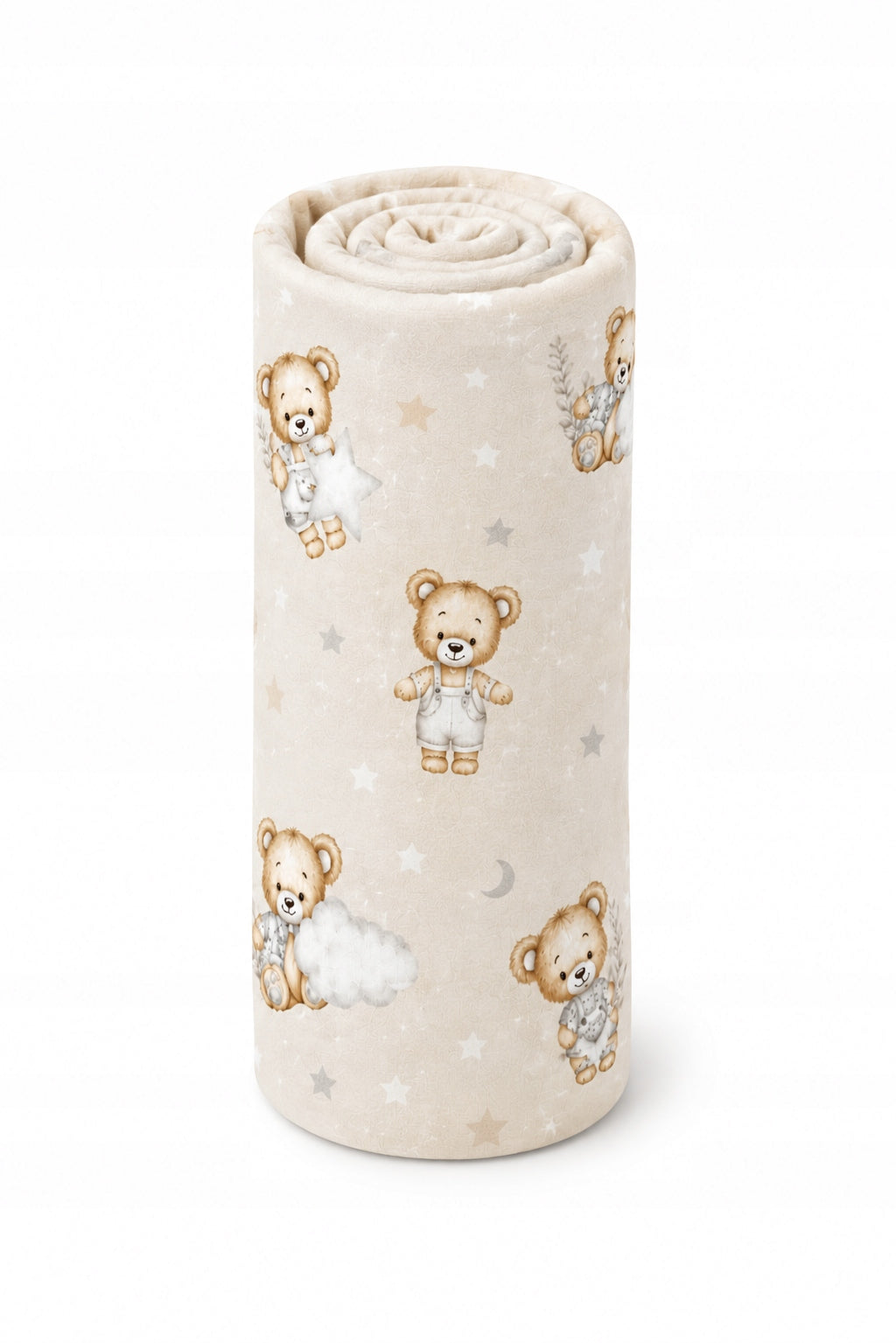 Flannel Diaper 60x80 Bear Star Beige Szymex