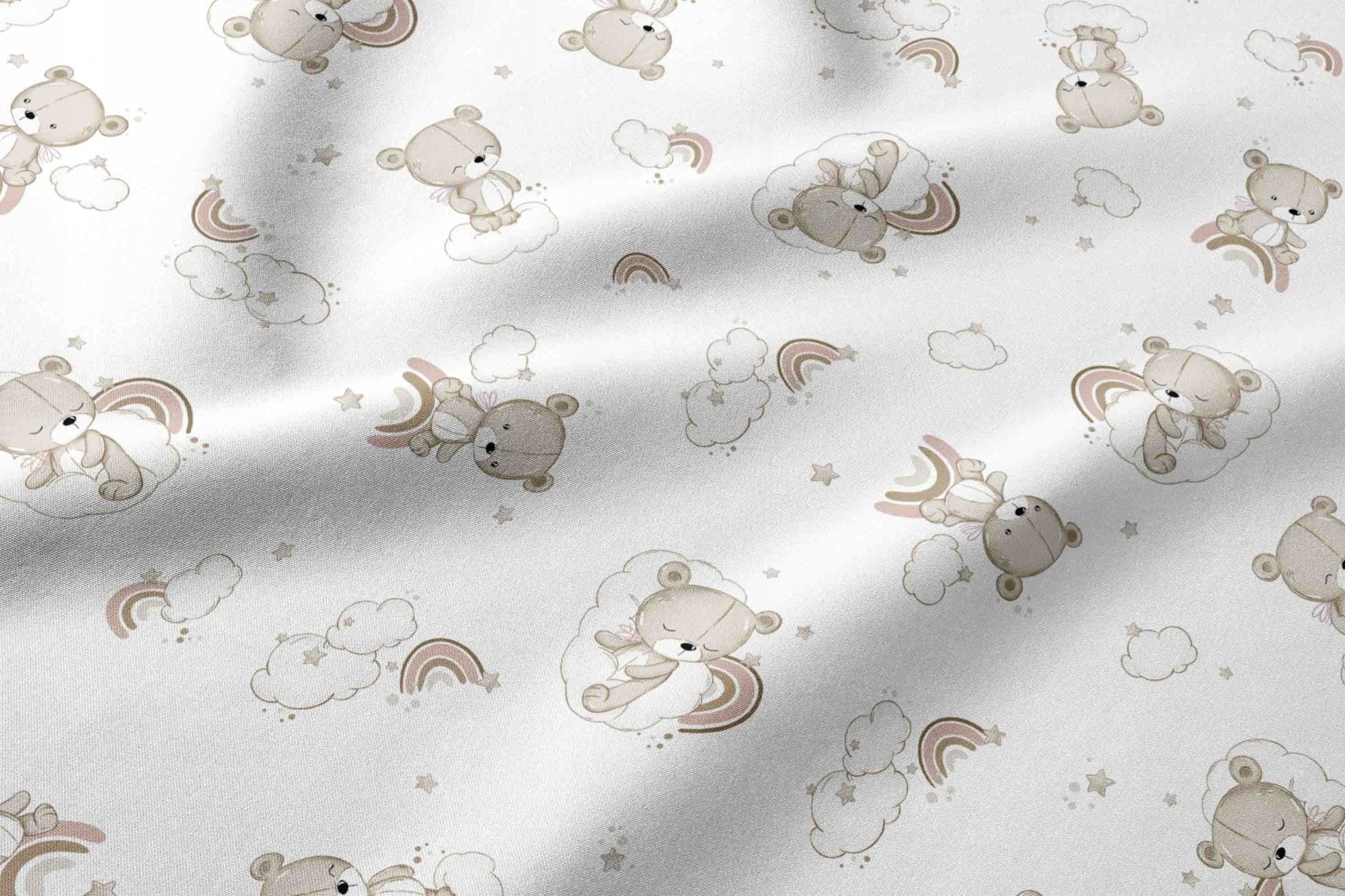 Flannel Diaper 60x80 Rainbow Bear White Szymex