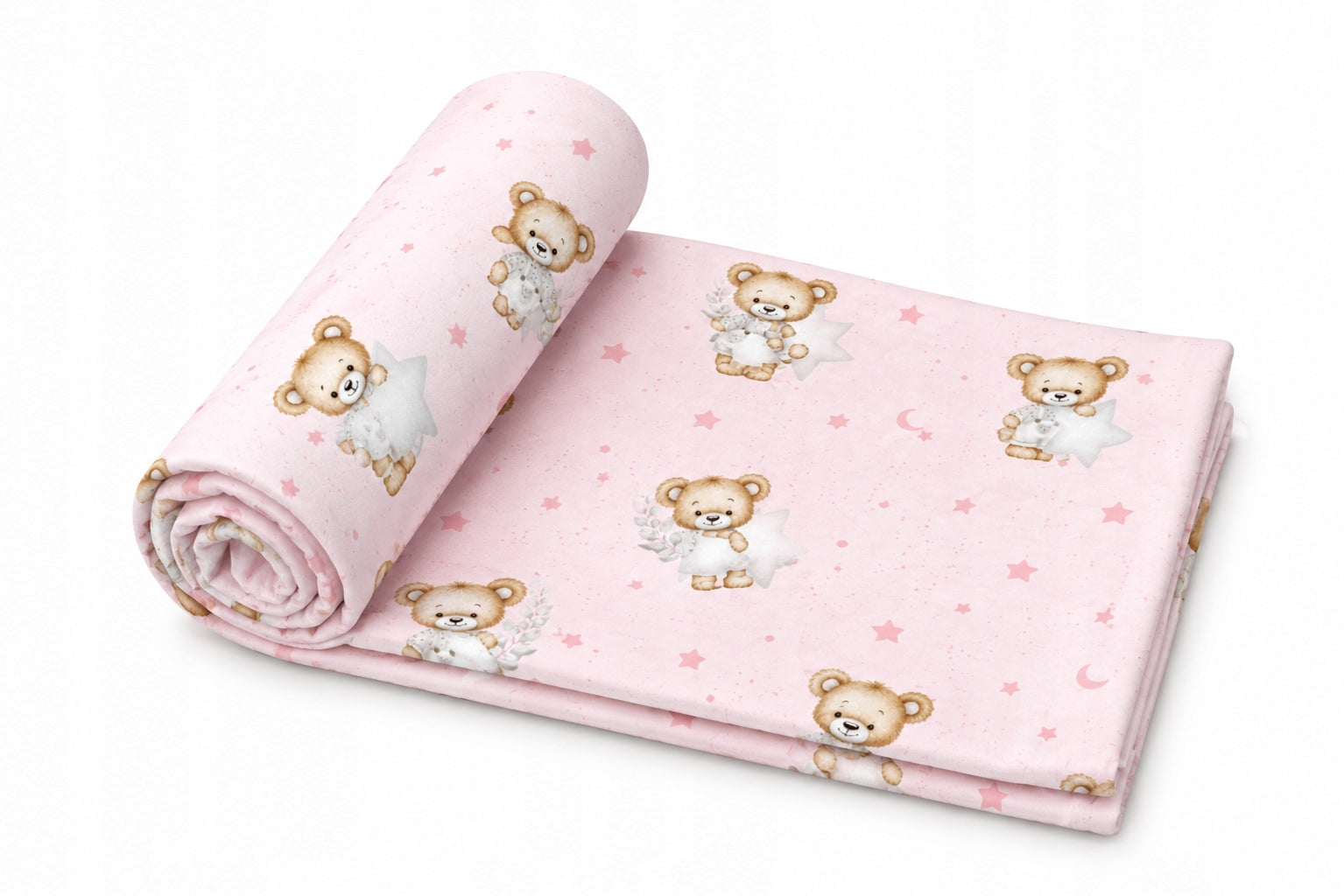 Flannel Diaper 70x80 Bear Star of Roses Szymex
