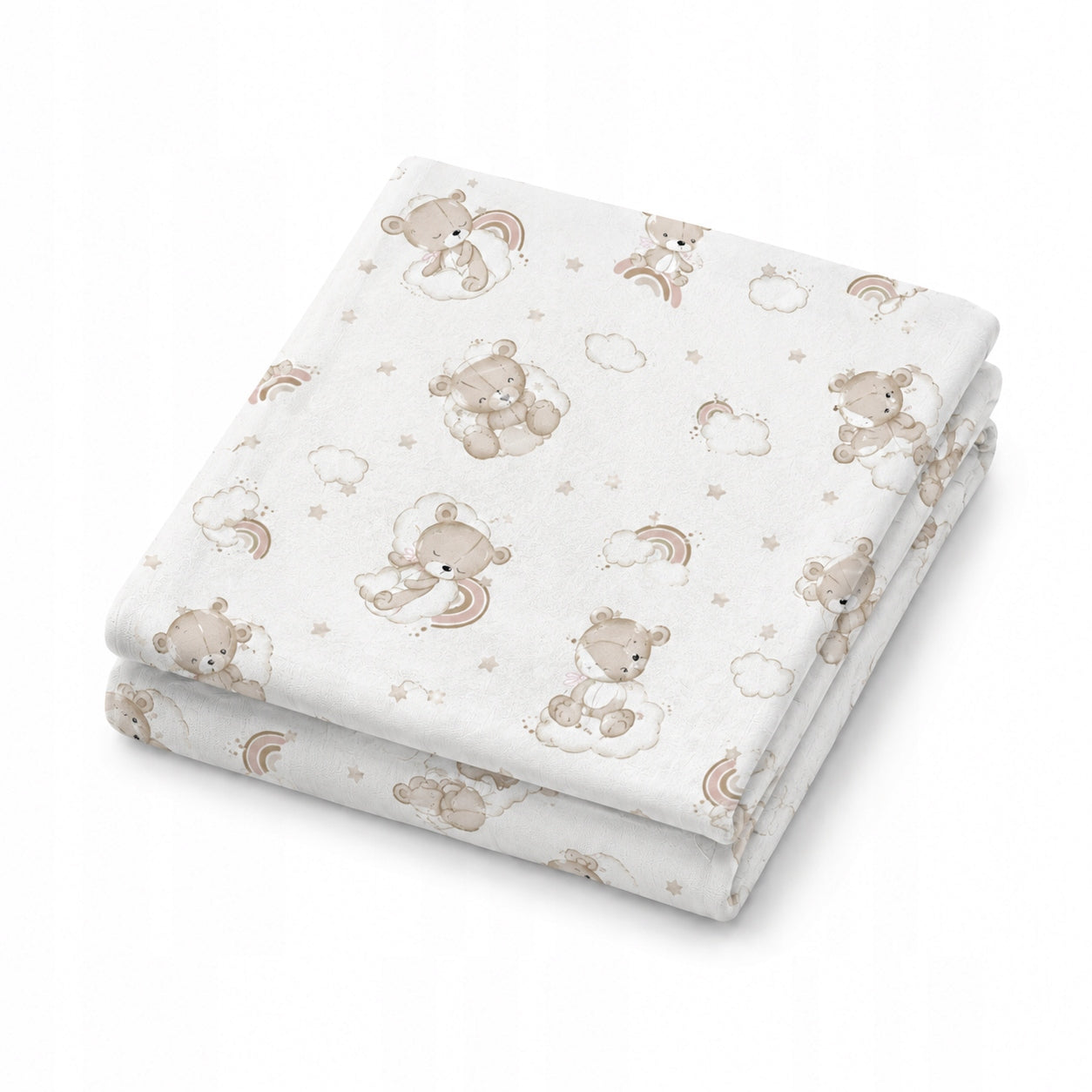 Flannel Diaper 70x80 Rainbow Bear White Szymex