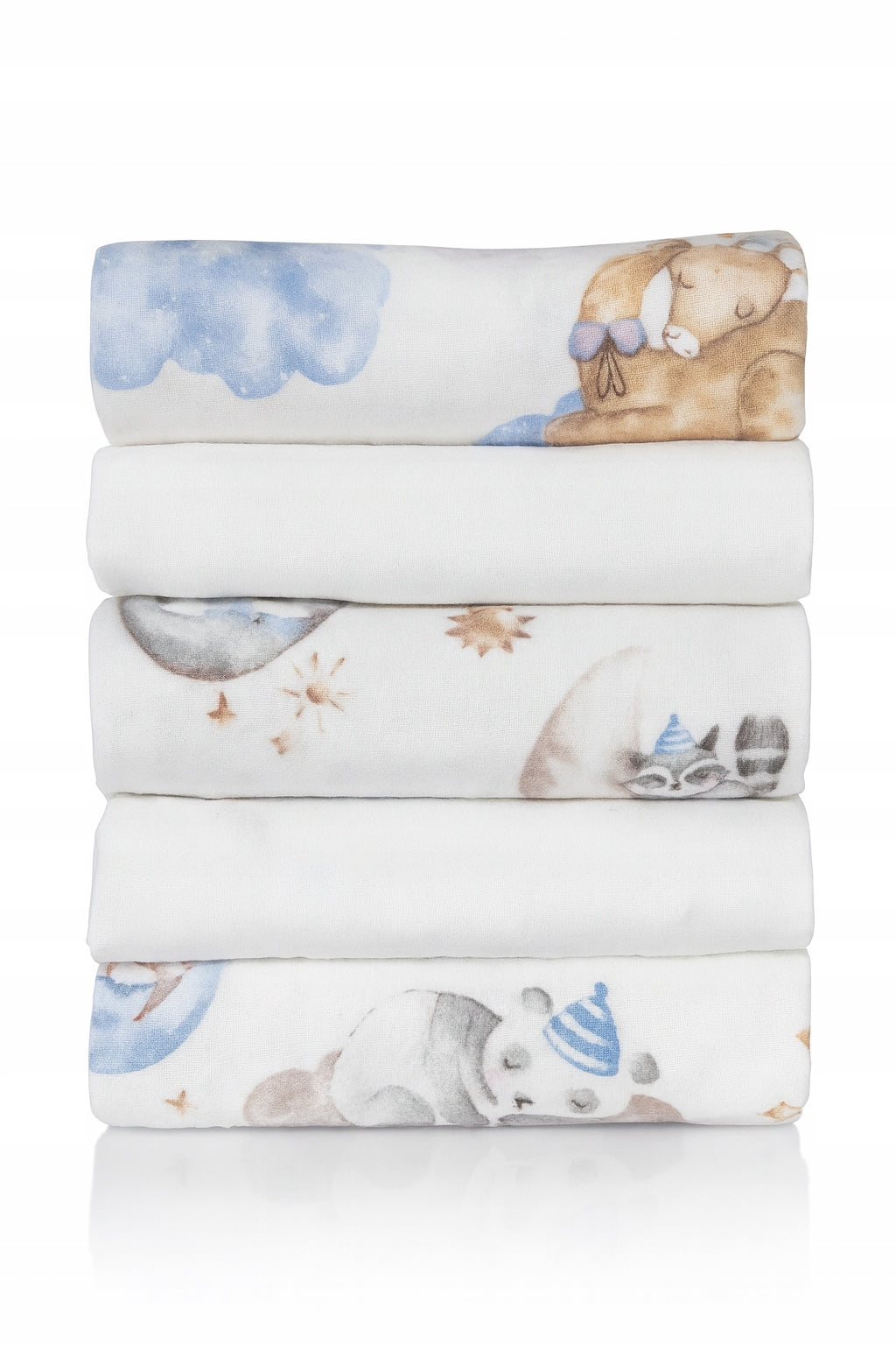 Flannel Diapers for Children 70x80 cm OEOK TEX - 5 Pieces Manufacturer code A00001518