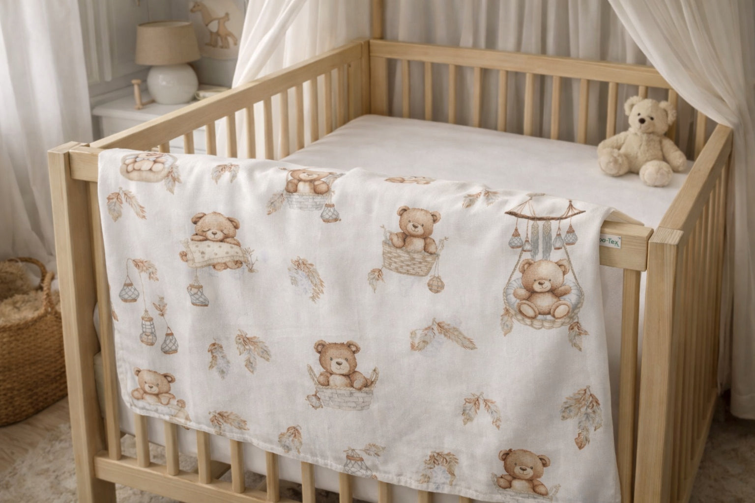 Flannel diaper 160x60 cm – soft swaddle for wrapping a boho newborn
