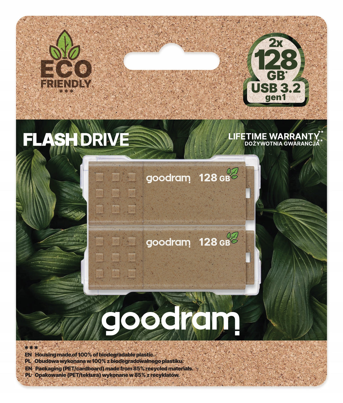 Flash Drive GOODRAM 2x128GB UME3 Eco USB 3.2 two-pack