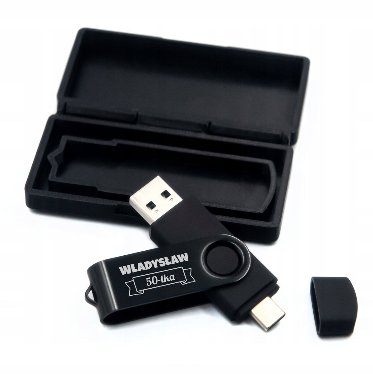 Flash Drive TWISTER BOX 64GB 3.0 USB-C Engraving Birthday Prom Student