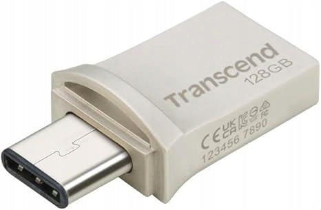 Flash Drive Transcend JetFlash 890 128 GB USB 3.1 silver Interface USB 3.1