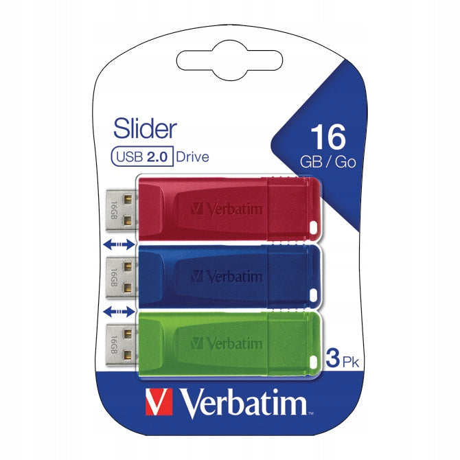 Flash Drive Verbatim Slider 16 GB USB 2.0 multicolor
