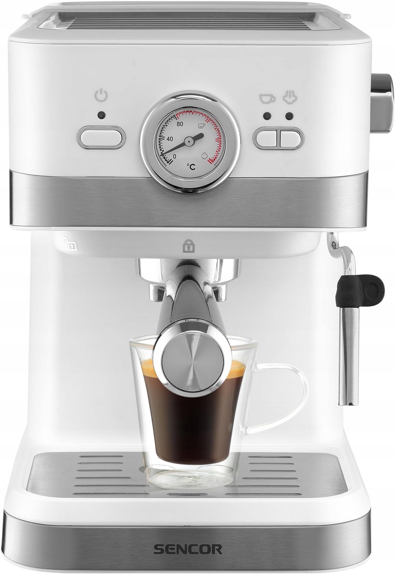 Flask espresso machine 20bar Sencor SES1720WH 1050W for TWO COFFEES white Brand Sencor