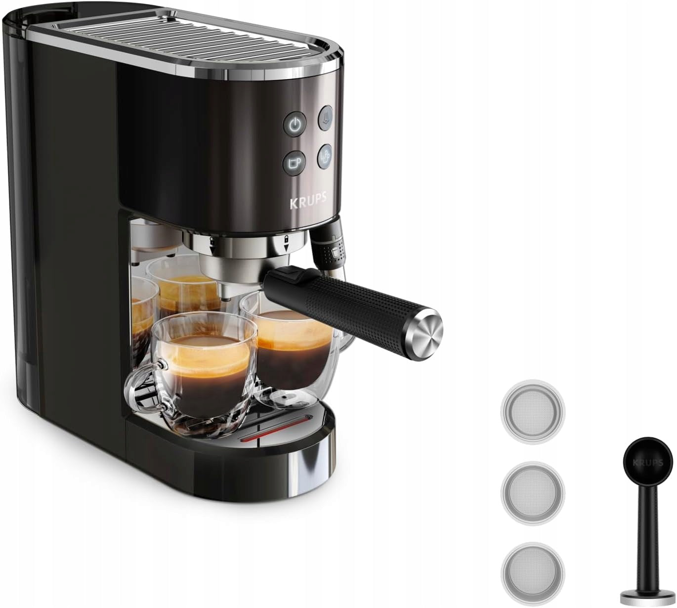 Flask espresso machine Krups XP444G Virtuoso+ 1000 W Packaging status original