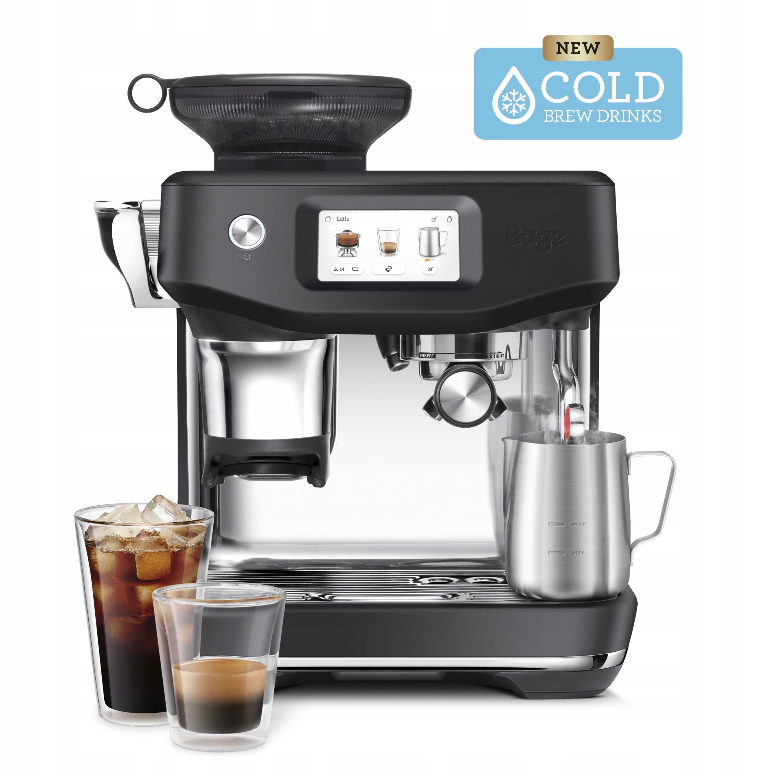 Flask espresso machine Sage SES882BTR 1700W Black Packaging status original