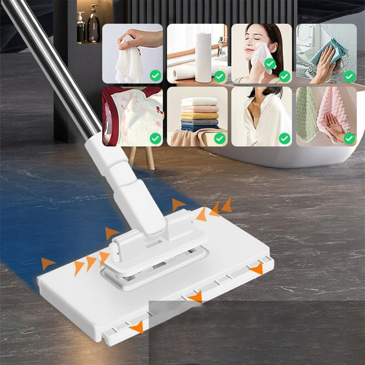 Flat Cloth Mop Small Lightweight Universal Microfiber Cloth Brand no brand