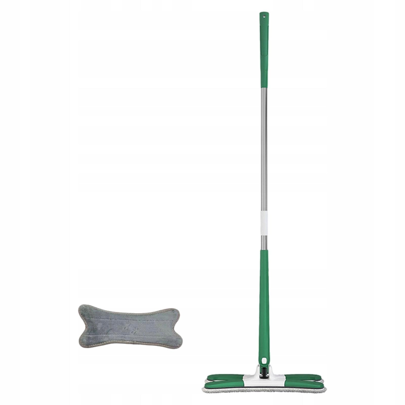 Flat Floor Mop with 1 Washable Microfiber Pad Household Cleaning Green