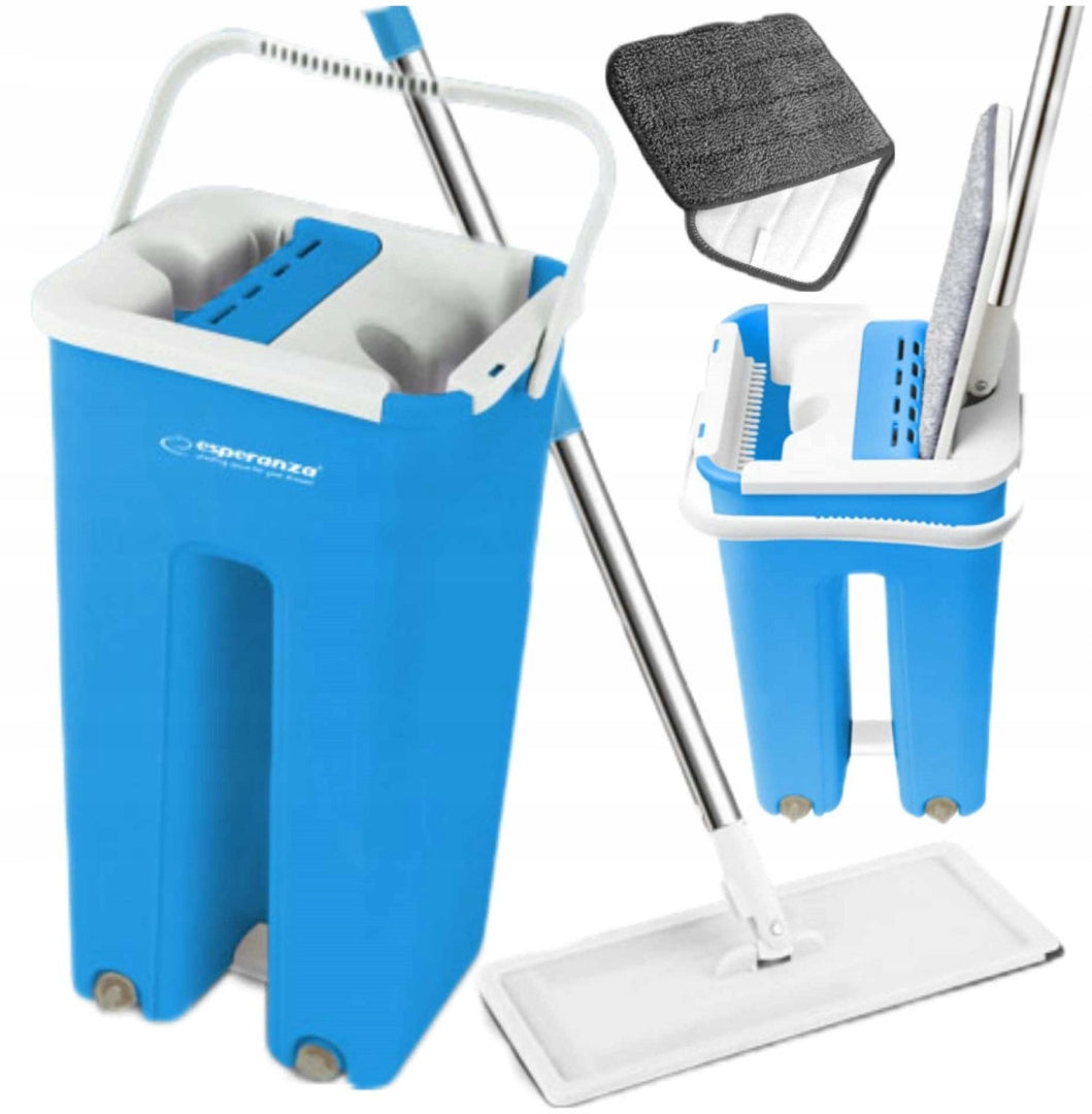 Flat MOP WITH SQUEEZER PERFECT CLEAN 3in1 Microfiber Bucket SET