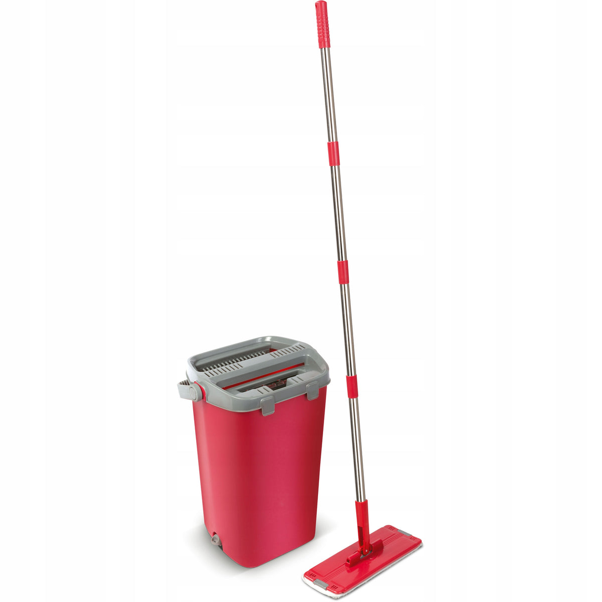 Flat Mop 125cm Folding High Bucket 11 Liters PVC Flooring Parquet