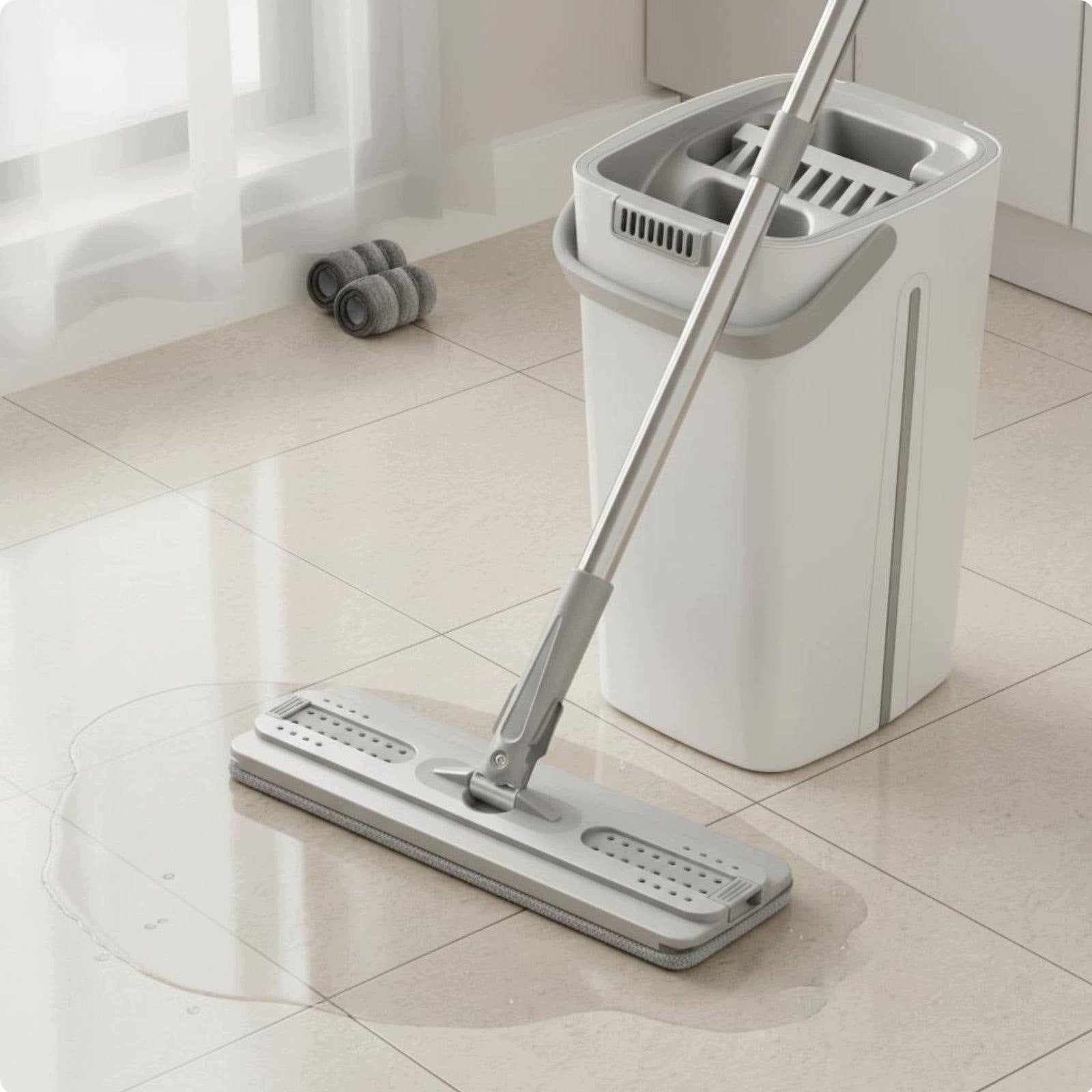 Flat Mop White 2 Pads
