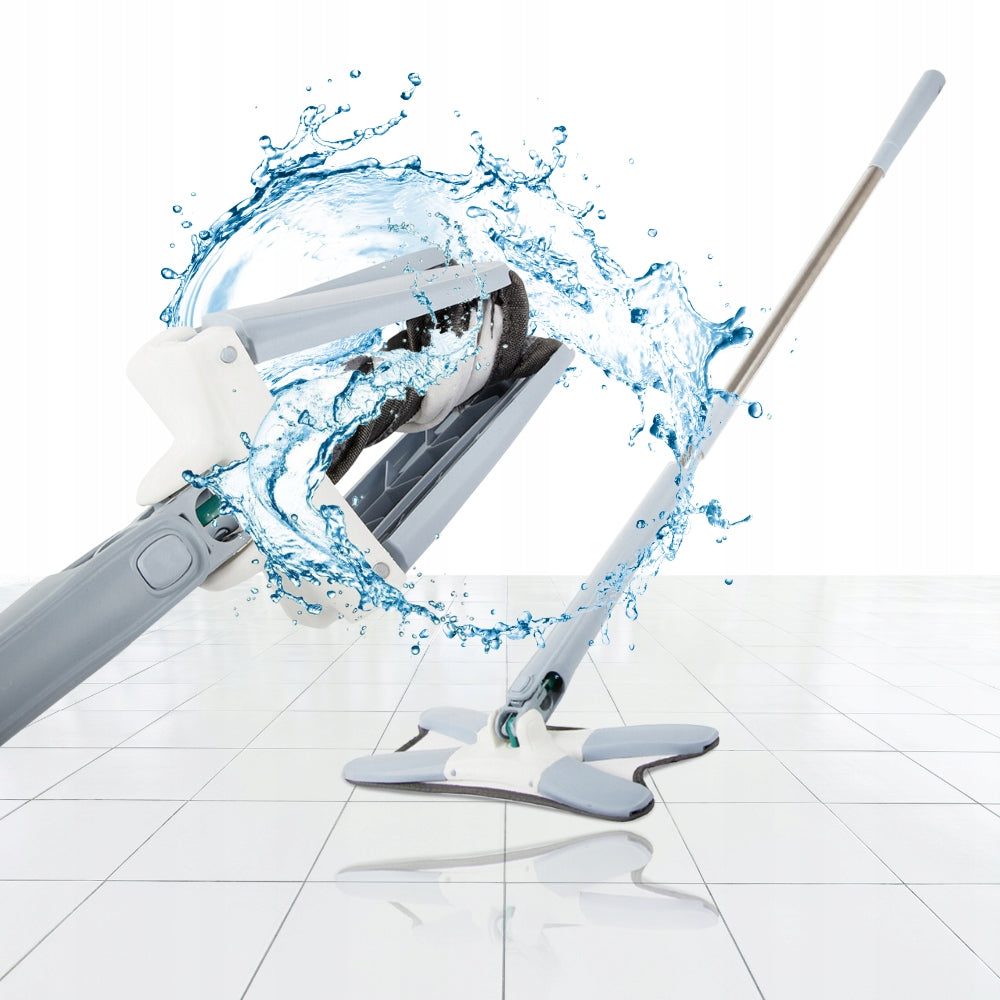 Flat Mop head 360st with rotary squeezer for floor cleaning NANOBAUER