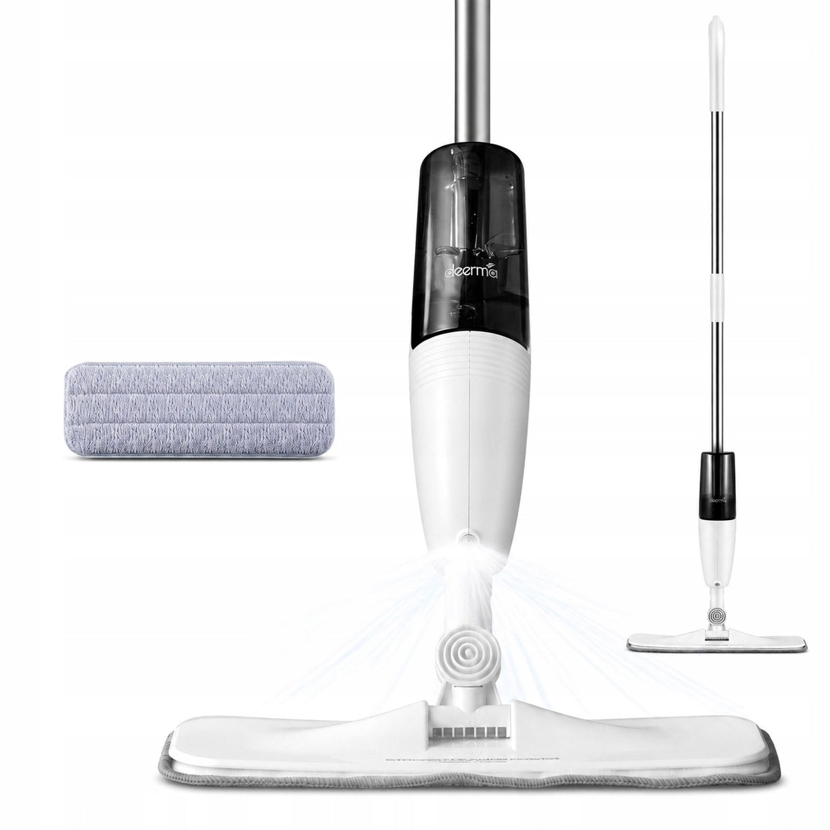 Flat Mop with Floor Cleaning Sprayer 350ml Rotary with Microfiber Packaging status original