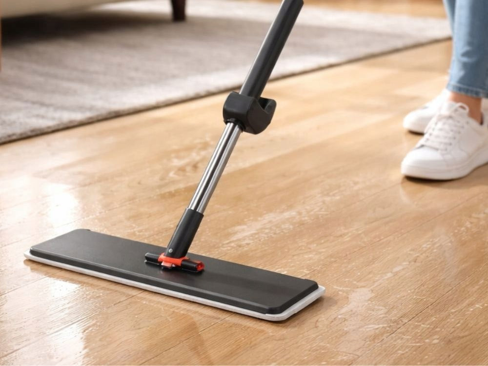 Flat Mop with Microfiber Telescopic Squeezer Swivel Absorbent for Floors Manufacturer code 27773_rozz_gabB