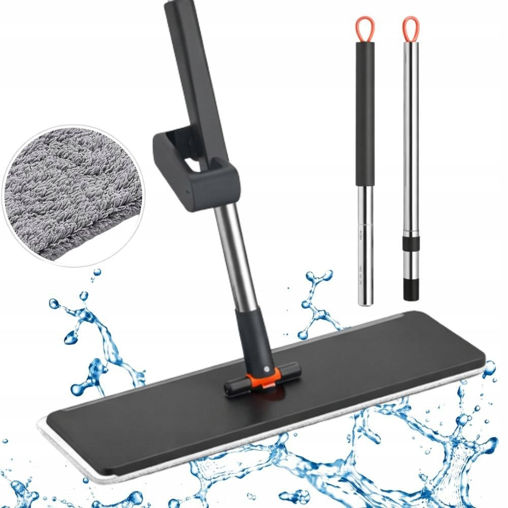 Flat Mop with Microfiber Telescopic Squeezer Swivel Absorbent for Floors
