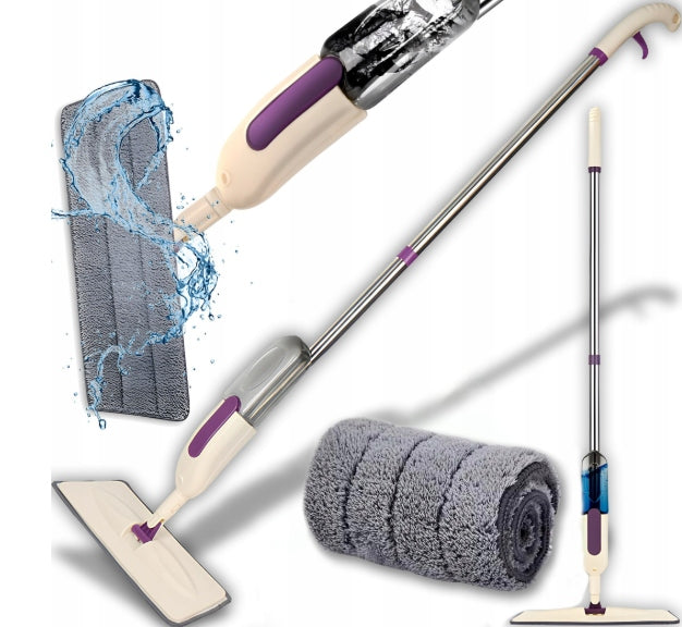 Flat folding mop with floor washer microfiber COMFORTABLE WASHING Packaging status original