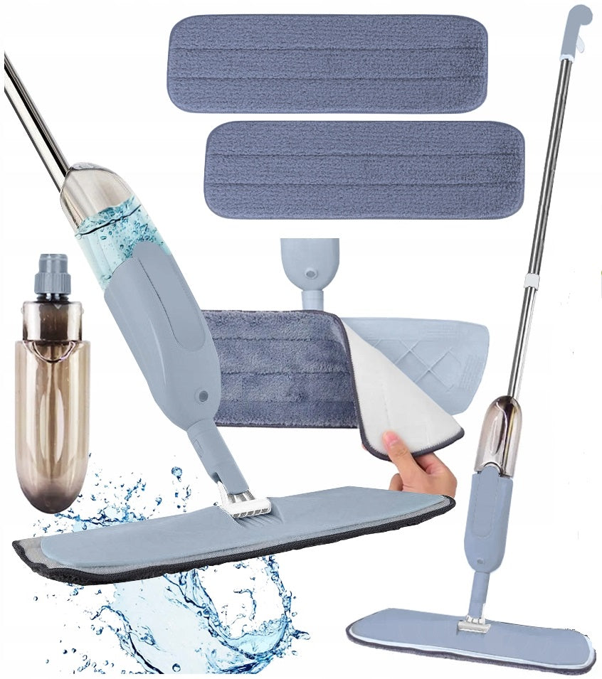Flat mop Shopek Mop with washer flat inserts spray mop 125CM