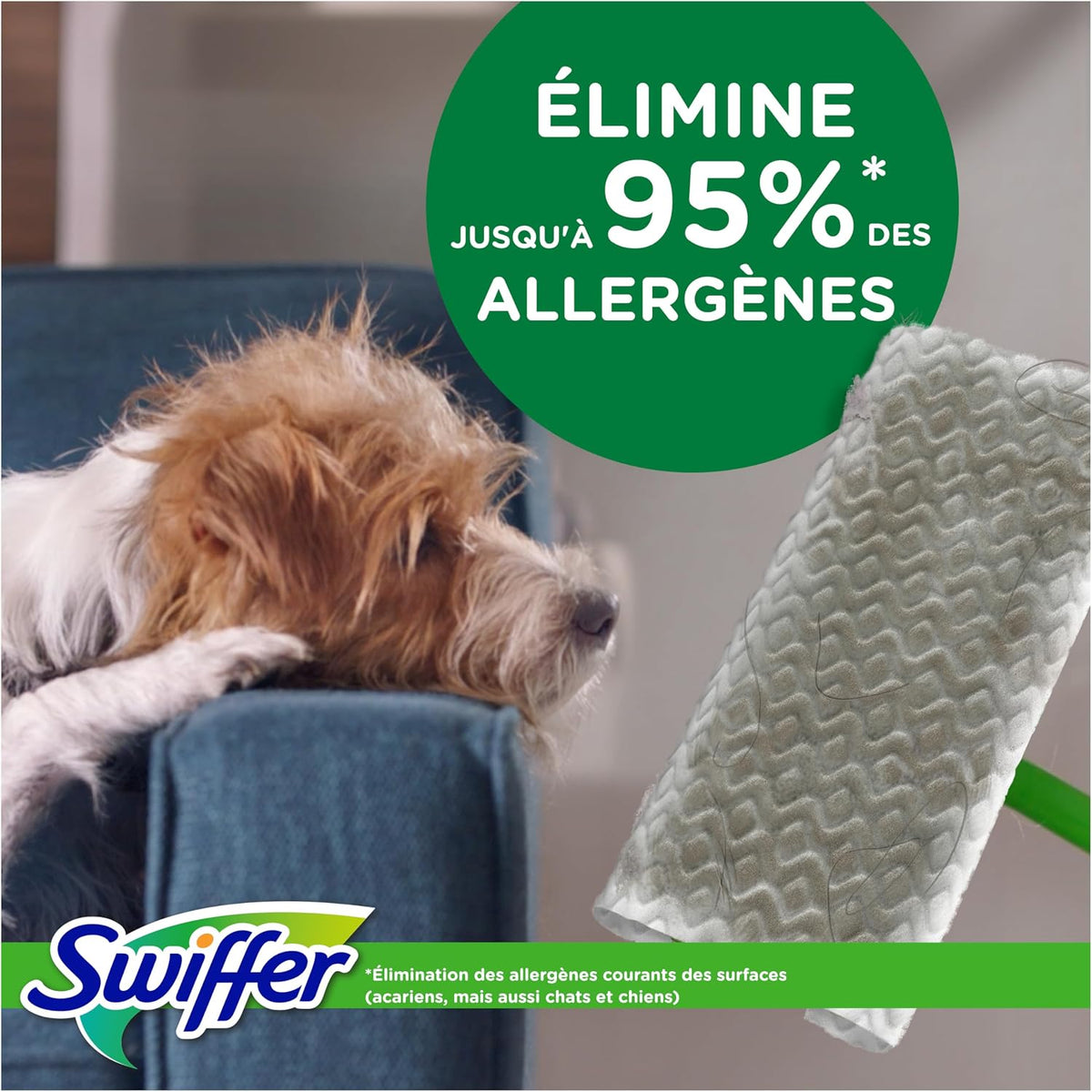 Flat mop Swiffer Basic Kit 8 dry, 3 wet wipes clean&fresh Brand Swiffer