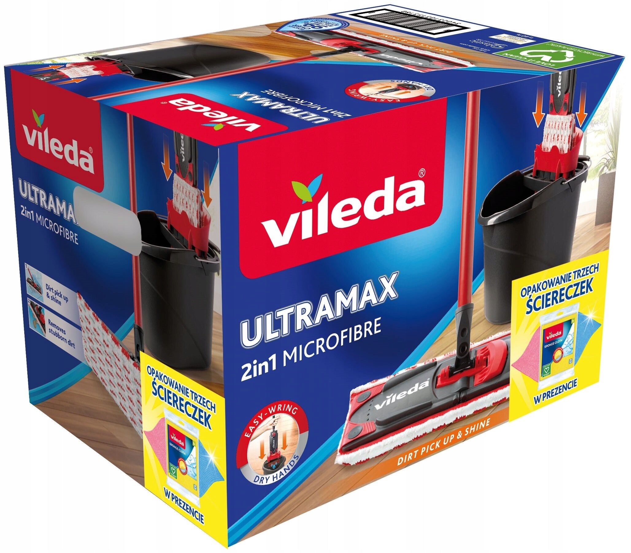 Flat mop VILEDA Ultramax box + Pucerka (3 pieces) Additional information washable