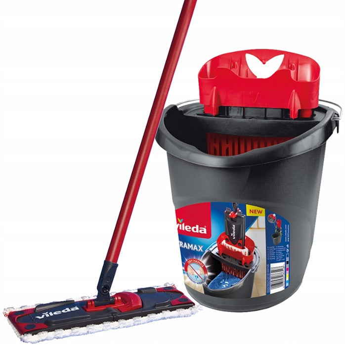 Flat mop Vileda UltraMax BOX SET BUCKET + SQUEEZER + FREEBIE Packaging status original