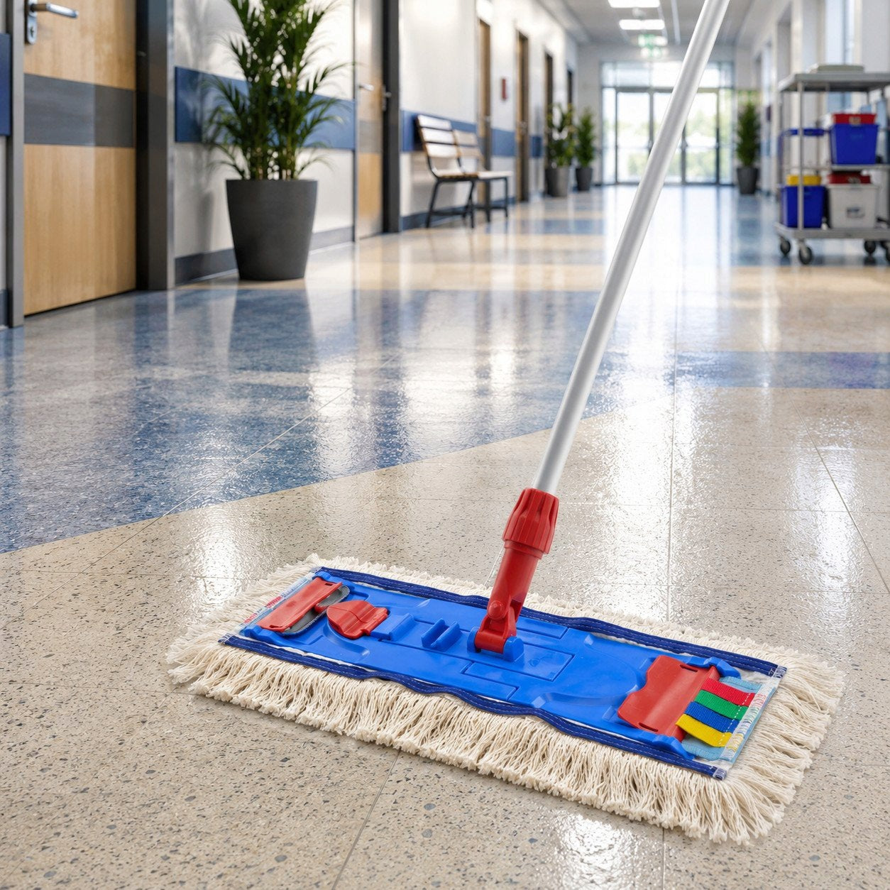 Flat mop speedy cotton 40 cm - mop set, frame, stick Packaging status original